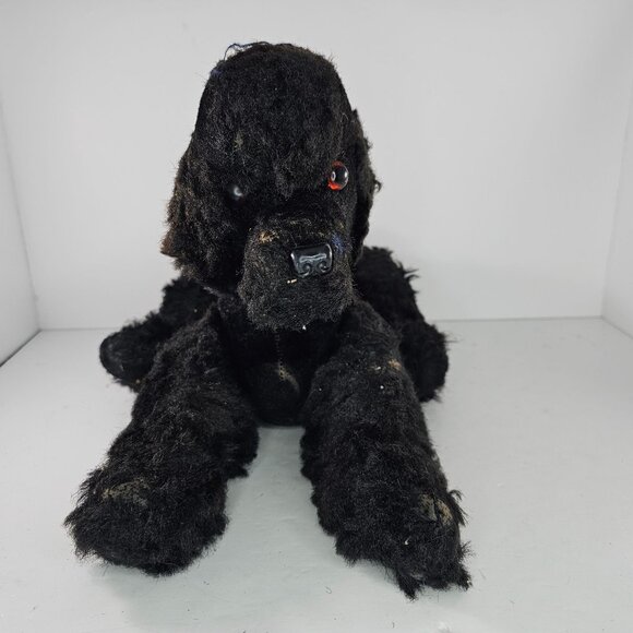 Vintage Articulated Snobby Black Poodle 14" Tall AS IS READ Steiff Hermann - Picture 5 of 12